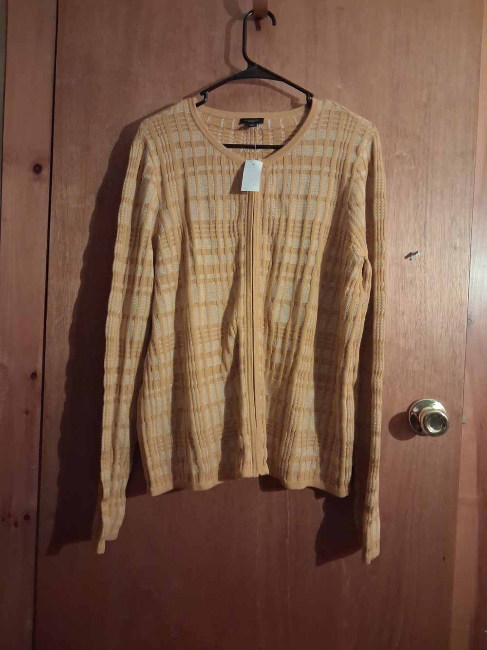 Ann Taylor Yellow Zip Closure Knit Cardigan